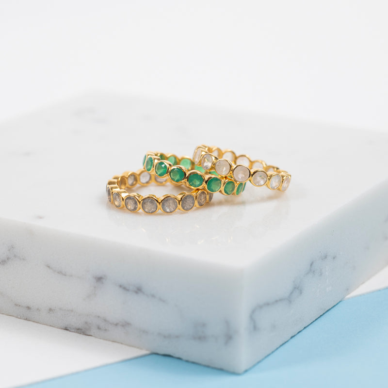 Ortigia Labradorite Gold Vermeil Ring