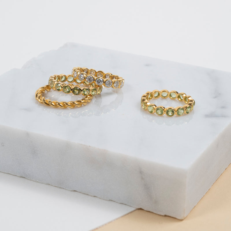 Ortigia Green Peridot & Gold Vermeil Ring
