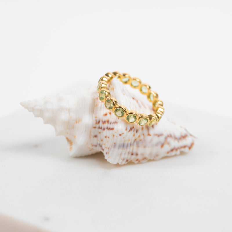 Ortigia Green Peridot & Gold Vermeil Ring