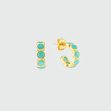 Earrings - Ortigia Mini Amazonite & Gold Vermeil Hoop Earrings