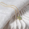 Ortigia Mini Chrysoprase & Gold Vermeil Necklace-Auree Jewellery