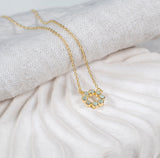 Ortigia Mini Aqua Chalcedony & Gold Vermeil Necklace