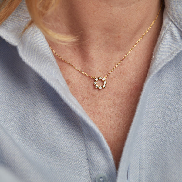 Ortigia Mini Moissanite & Gold Vermeil Necklace-Auree Jewellery