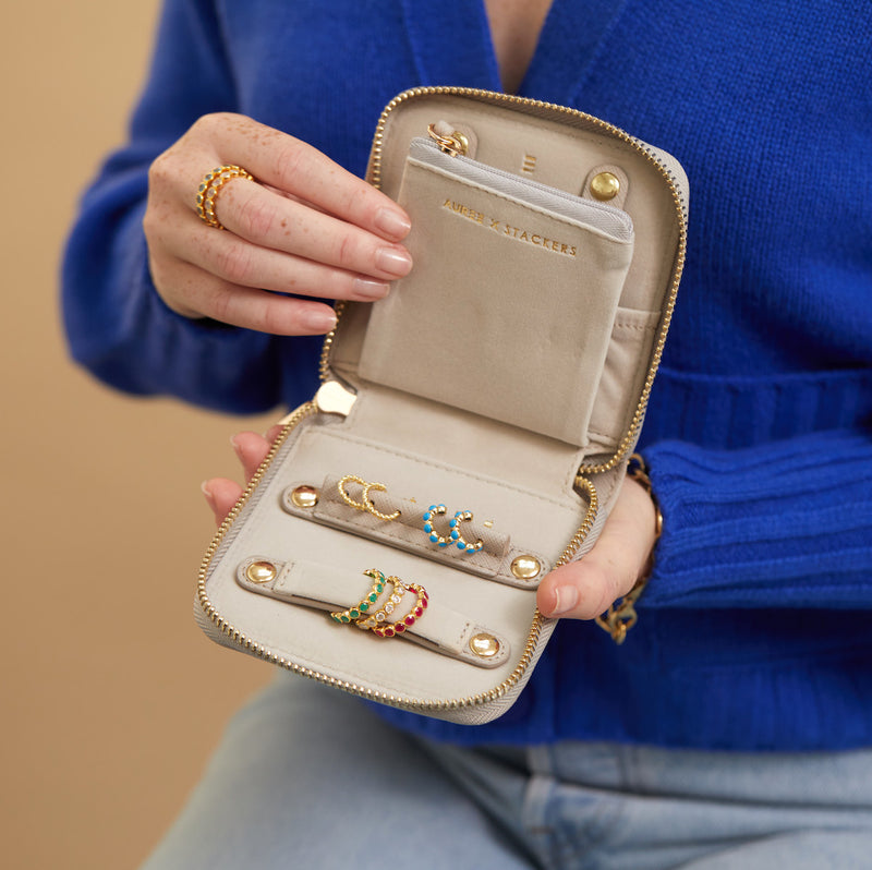 Paxos Taupe Jewellery Case-Auree Jewellery