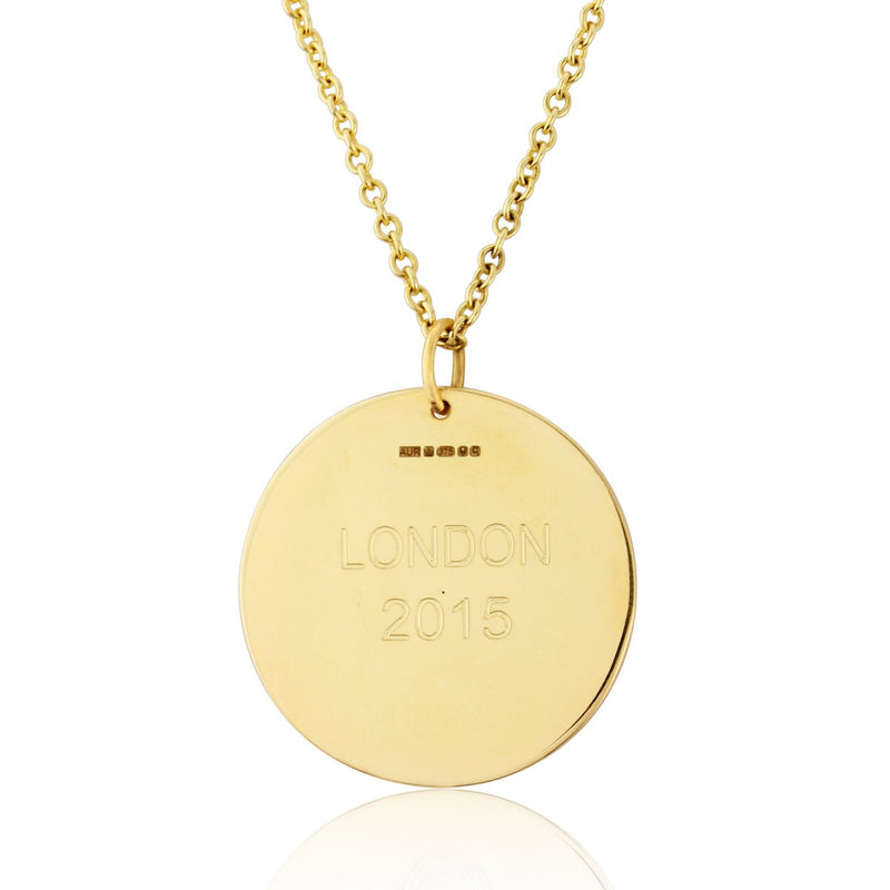 Pembroke 9ct Gold Extra Large 24mm Disc Pendant