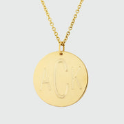 Pembroke 9ct Gold Extra Large 24mm Disc Pendant
