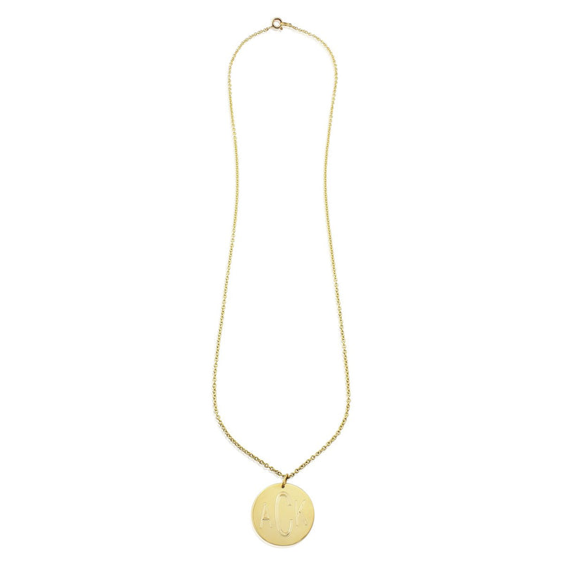 Pembroke 9ct Gold Extra Large 24mm Disc Pendant