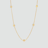 Westwick Quintet Gold Vermeil Disc Necklace