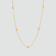 Westwick Quintet Gold Vermeil Disc Necklace