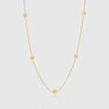 Westwick Quintet Gold Vermeil Disc Necklace