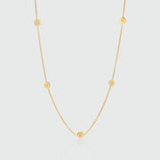 Westwick Quintet Gold Vermeil Disc Necklace