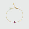 Salina Amethyst and Gold Vermeil Disc Bracelet
