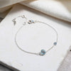 Bracelets & Bangles - Salina Blue Topaz And Silver Disc Bracelet