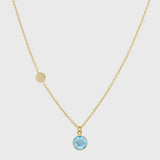 Salina Gold Vermeil Disc & Blue Topaz Necklace