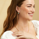 Salina Gold Vermeil & Chrysocolla Disc Earrings