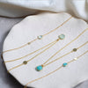 Salina Amazonite and Gold Vermeil Disc Necklace