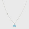 Necklaces - Salina Blue Topaz & Silver Disc Necklace