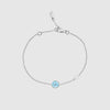  Bracelets & Bangles - Salina Blue Topaz and Silver Disc Bracelet