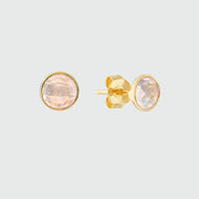 Savanne Gold Vermeil & Rose Quartz Stud Earrings