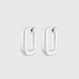 Auree x @theeditbutton Sterling Silver Rectangular Hoops