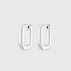 Auree x @theeditbutton Sterling Silver Rectangular Hoops