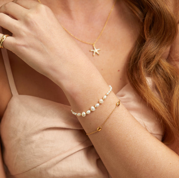 Triora Baroque Pearl & Gold Vermeil Bracelet