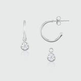 Manhattan Verona Silver Cubic Zirconia Interchangeable Drop Earrings
