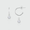 Manhattan Verona Silver Cubic Zirconia Interchangeable Drop Earrings