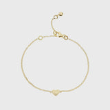 Verona Gold Vermeil Full Heart Bracelet-Auree Jewellery