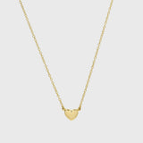 Verona Gold Vermeil Full Heart Necklace-Auree Jewellery