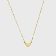 Verona Gold Vermeil Full Heart Necklace-Auree Jewellery