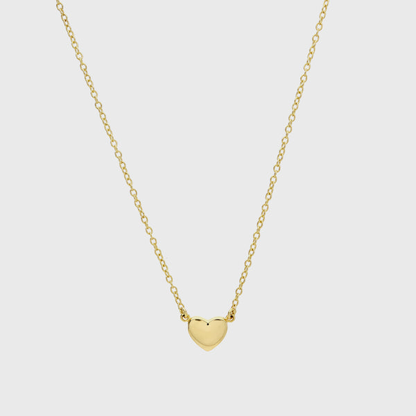 Verona Gold Vermeil Full Heart Necklace-Auree Jewellery