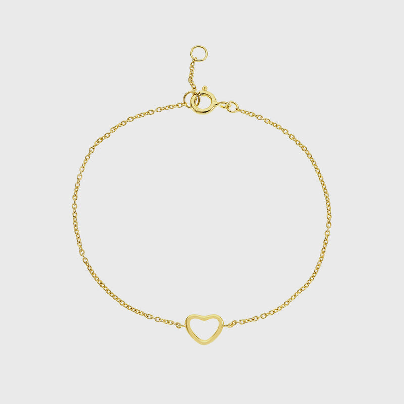 Verona Gold Vermeil Love Heart Bracelet