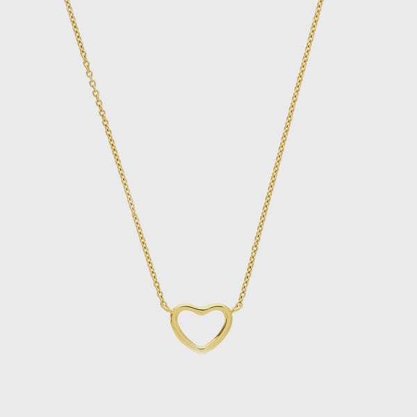 Verona Gold Vermeil Love Heart Necklace-Auree Jewellery