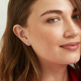 Verona Mini Gold Vermeil Full Heart Stud Earrings