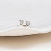Verona Mini Sterling Silver Full Heart Stud Earrings
