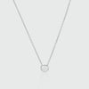 Verona Silver and Cubic Zirconia Solitaire Necklace