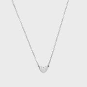 Verona Sterling Silver Full Heart Necklace-Auree Jewellery