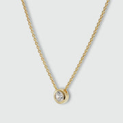 Verona Gold Vermeil & Cubic Zirconia Solitaire Necklace