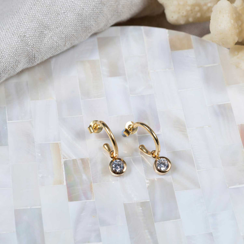Earrings - Manhattan Verona Cubic Zirconia Interchangeable Gemstone Drops