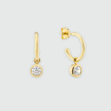 Verona Gold & Cubic Zirconia Interchangeable Drop Earrings