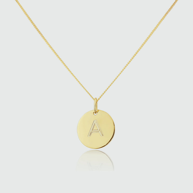 Westbourne 9ct Yellow Gold Disc 14mm Sample Pendant (No Chain)