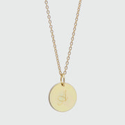 Westwick Yellow Gold Vermeil Disc Pendant Necklace