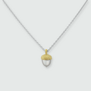 Sherwood Silver & Gold Acorn Necklace