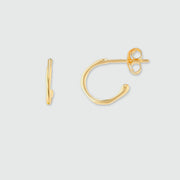 Mini Manhattan Gold Vermeil Hoop Earrings