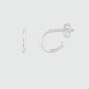 Mini Manhattan Sterling Silver Hoop Earrings