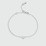 Verona Sterling Silver Full Heart Bracelet