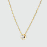 Verona Gold Vermeil & Cubic Zirconia Solitaire Necklace