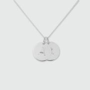 Westbourne 9ct White Gold Disc Duo Necklace