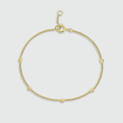 Verona Gold Vermeil Multi Heart Bracelet